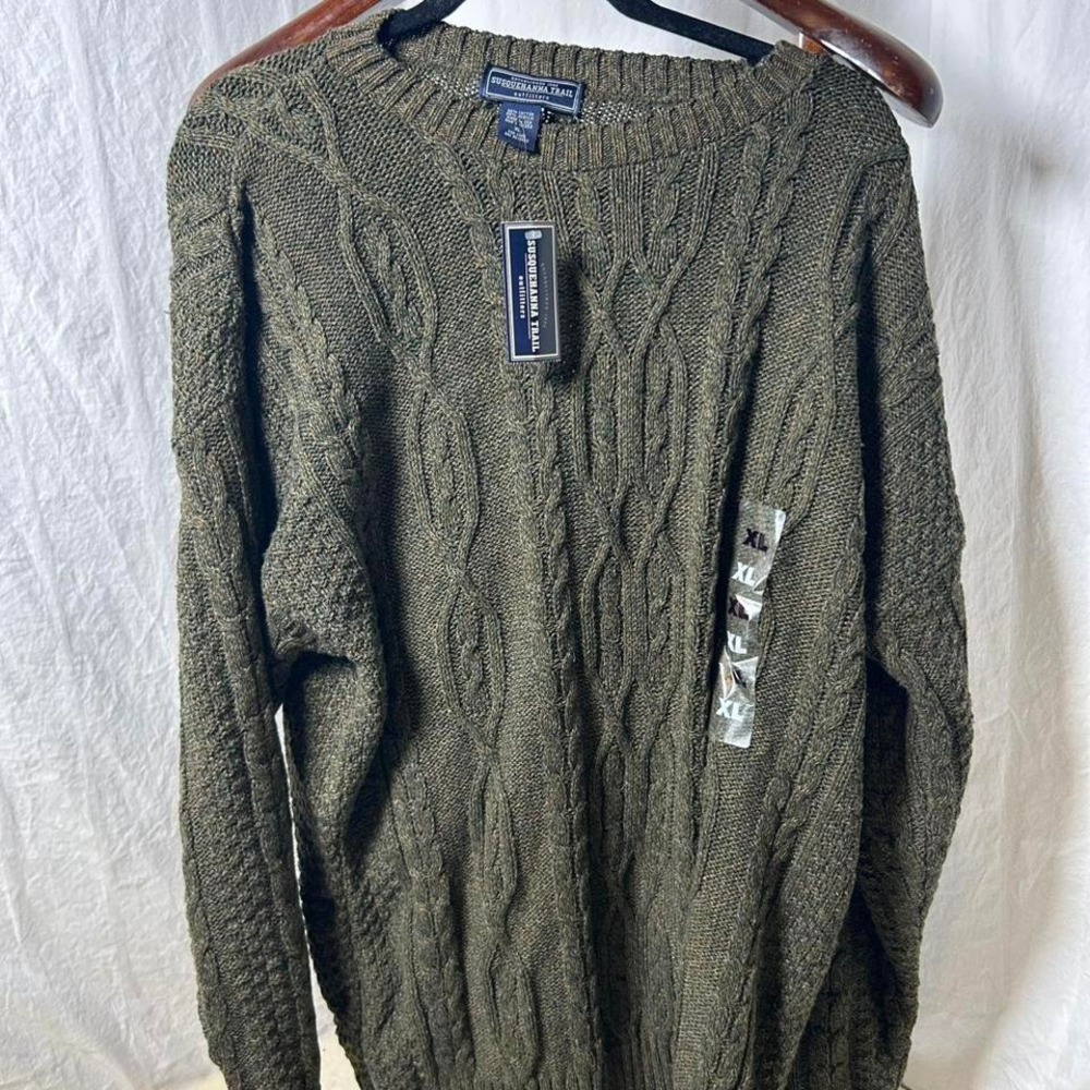 Susquehanna‎ Trail Outfitters Men's Pullover Sweater olive green Vintage Size XL